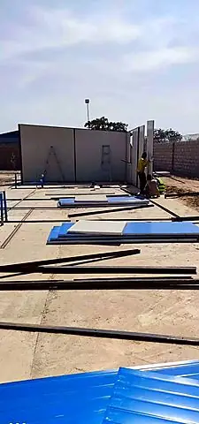 Roof sheeting to cabin units