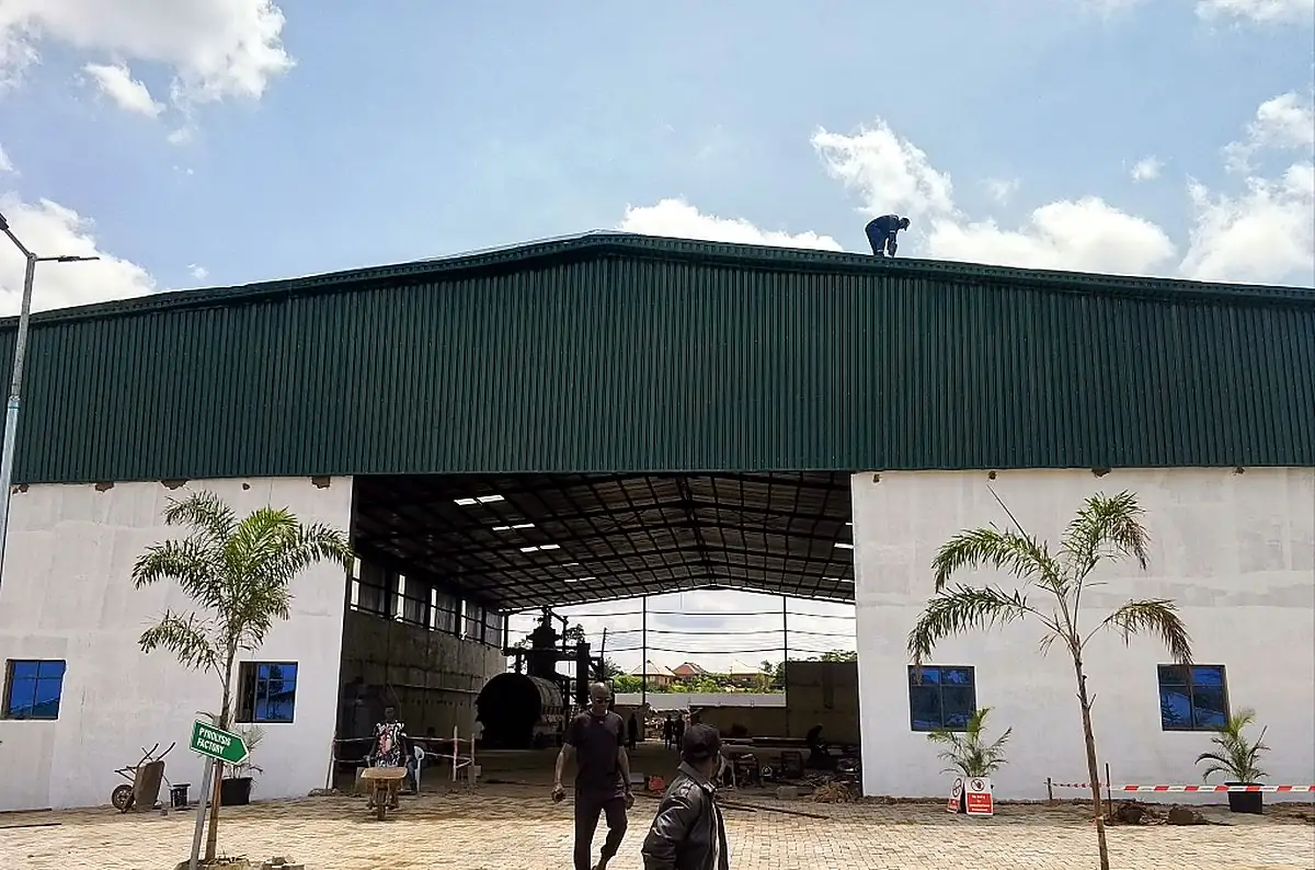 A completed warehouse and factory building constructed by Akinola Olusola Integrated Services Limited